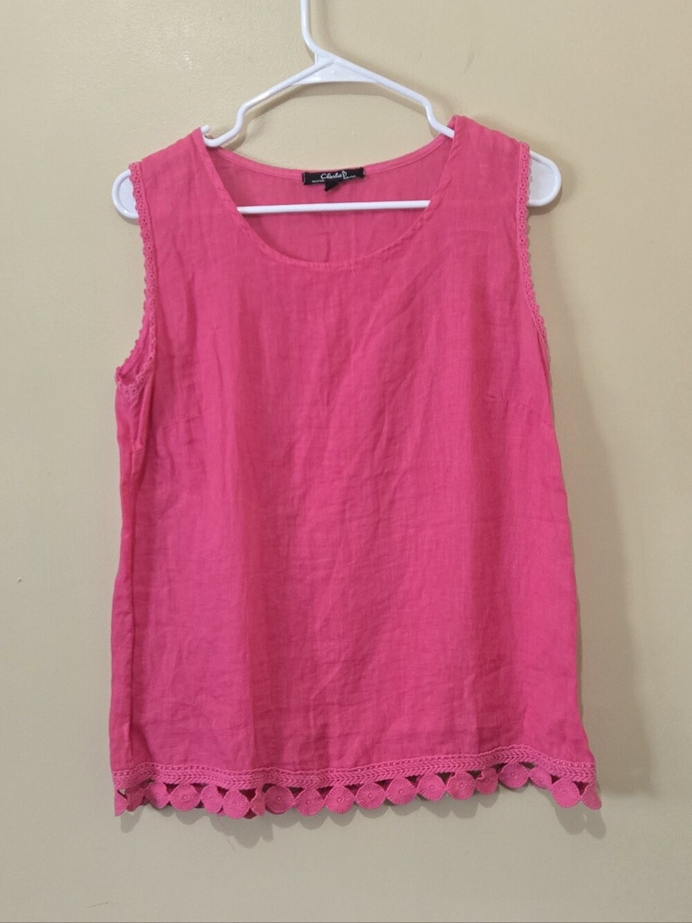 Charlie B Linen Tank Top